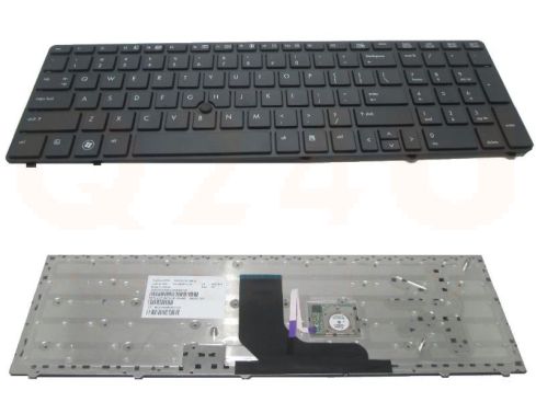 HP ProBook 6560b EliteBook 8570p laptop toetsenbord, US - zwart - zwart frame