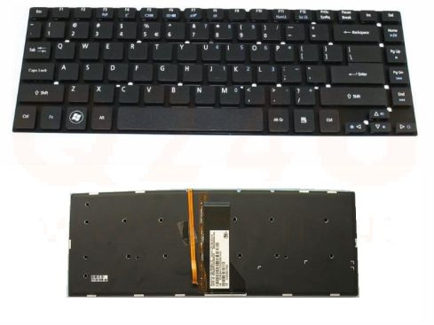 Acer Aspire 3830 4755 4830 series toetsenbord, US - zwart - met licht