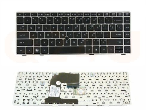 HP EliteBook 8460P 8460W ProBook 6460B laptop toetsenbord, US - zwart/zilver - met pointer