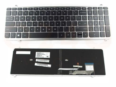 HP Envy TouchSmart M6-k series laptop toetsenbord, US - zwart - met licht - zilver frame