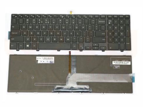 Dell Inspiron 15-3000 15-5000 series laptop toetsenbord, US - zwart met licht