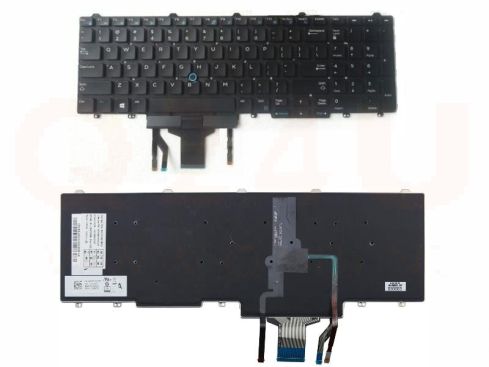 Dell Latitude E5550 series laptop toetsenbord, US - zwart - met pointer en licht