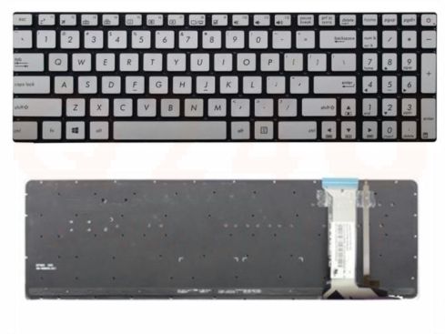 ASUS N551 GL552 series laptop toetsenbord, US - zilver met licht