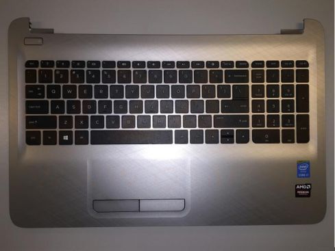 HP 15-AC 15-AF 15T-AC 15Z-AF 250 255 256 G4 series laptop top case , US - zilver - zwart toetsenbord