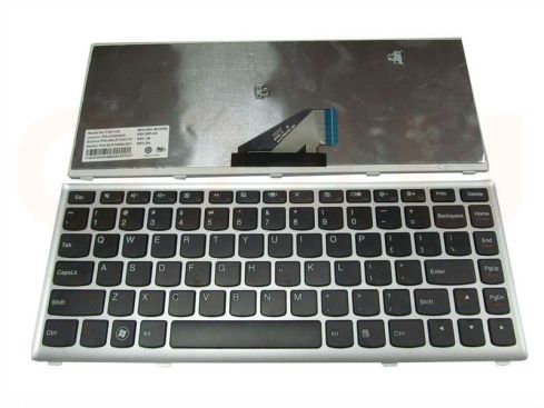 Lenovo IdeaPad U310 laptop toetsenbord, US - zwart - zilver frame