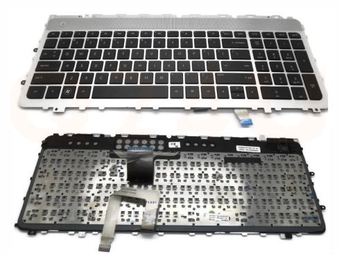 HP ENVY 17-3000 17-3200 17T-3000 17-3200 series laptop toetsenbord, US - zwart - zilver frame