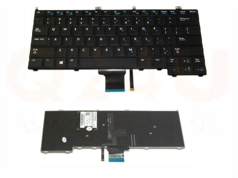 Dell Latitude 12-7000 E7240 series laptop toetsenbord, US - zwart - met licht - zonder pointer