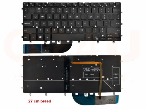 Dell Inspiron 13-7347 13-7348 series laptop toetsenbord, US - zwart - met licht - 27 cm breed