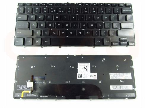 Dell XPS 12 9Q23 Dell XPS 13 L321X series laptop toetsenbord, US - zwart - met licht
