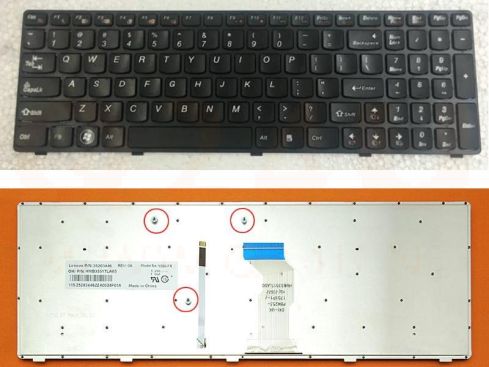 Lenovo IdeaPad Y580 Y580N Y580NT series laptop toetsenbord, US - zwart - met licht