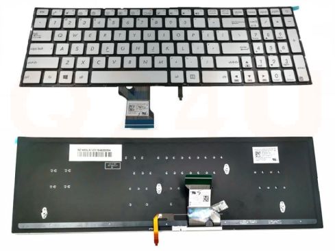 Asus G501 N501 N541 Q501 UX501 Series laptop toetsenbord, US - zilver - met licht