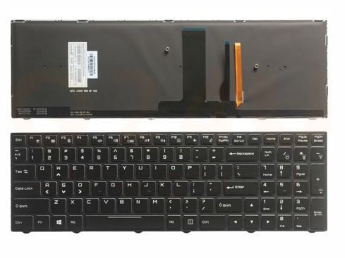 Clevo P650 P670 series laptop toetsenbord, US - zwart - met licht