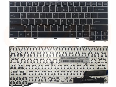 Fujitsu Siemens Lifebook T725 T726 series laptop toetsenbord, US - zwart - met frame