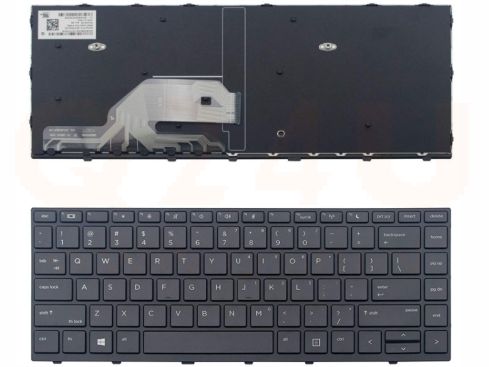 HP ProBook 430 440 445 G5 laptop toetsenbord, US - zwart frame - zonder licht