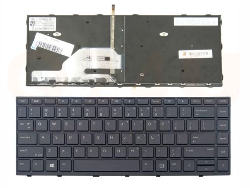 HP ProBook 430 440 445 G5 laptop toetsenbord, US - zwart frame - met licht