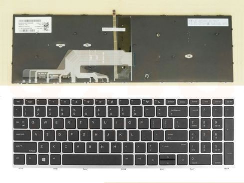 HP ProBook 450 455 470 650 G5 series toetsenbord, US - zilver - zonder licht