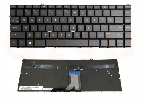 HP 13-AQ 13-AH 13-AC 13-AG 13-AD 13-AE 13-BF 13-AF series laptop toetsenbord, US - zwart - met licht
