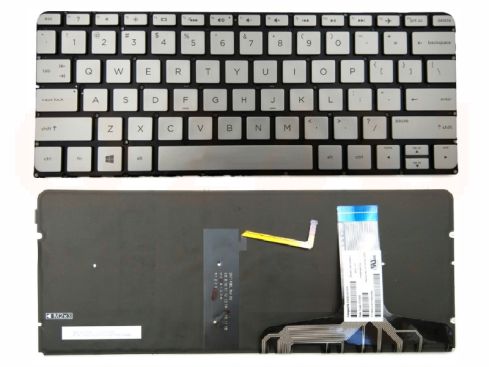 HP Spectre 13-V series laptop toetsenbord, US - zilver - met licht