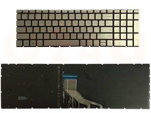 HP Pavilion 15-DA 15-DB 15-CX series laptop toetsenbord, US - ligt brons