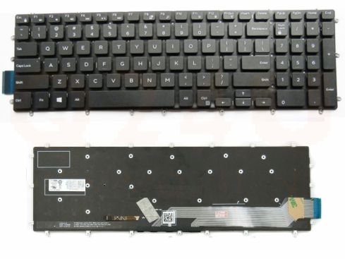 Dell Inspiron 15 7566 7567 P65F series laptop toetsenbord, US - zwart - met licht