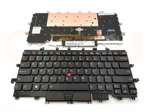 Lenovo ThinkPad X1 Carbon 4th Gen laptop topcase, US - zwart - 00JT864 - met licht
