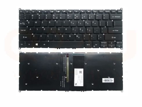 Acer Spin 5 SP513-51 SP513-52 SP513-53 Series laptop toetsenbord, US - zwart - met licht