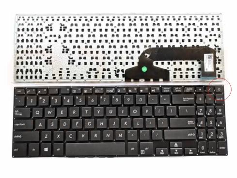 Asus X507 Y5000 series laptop toetsenbord, US - zwart - zonder licht