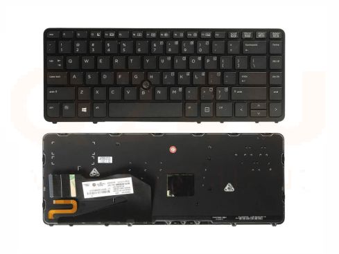 HP EliteBook 840 850 G1 840 G1 G2 laptop toetsenbord, US - zwart frame - met licht