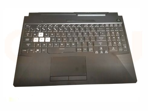 Asus Gaming F15 FX506 series laptop top case toetsenbord, US - zwart - met licht