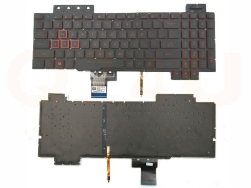 Asus Tuf Gaming FX505 FX504 series laptop toetsenbord, US - zwart met licht