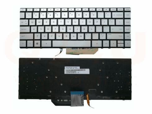 Hp Spectre X360 15-BL series laptop toetsenbord, US - zilver - met licht