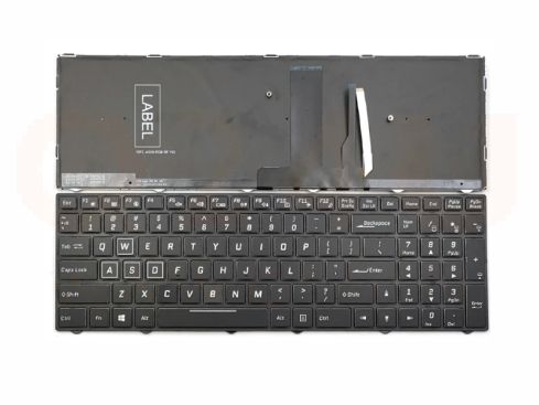 Clevo N850HJ1 N957TP6 series laptop toetsenbord, US - zwart - met licht