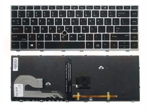 HP EliteBook 840 745 846 G5 G6 series laptop toetsenbord, US - zwart - met licht en pointer