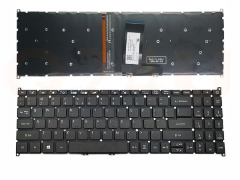 Acer Swift 3 SF315-41G 51G 52G 54G series laptop toetsenbord, US - zwart - met licht
