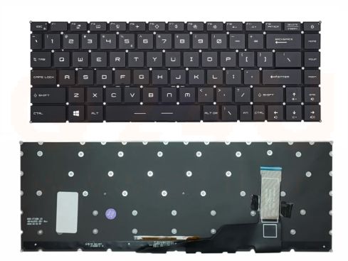 MSI GS66 GE66 prestige 15 a11 series toetsenbord US QWRTY - zwart met licht