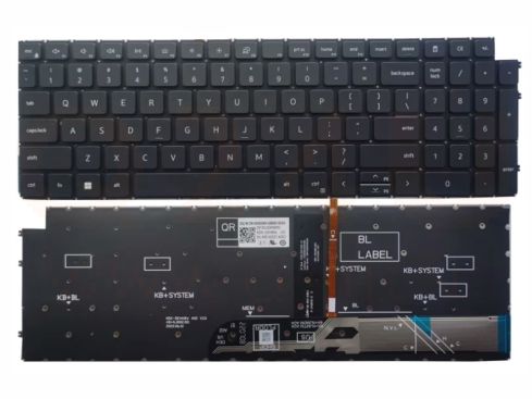Dell Latitude 3520 Vostro 5510 5515 7510 toetsenbord US QWRTY - zwart met licht