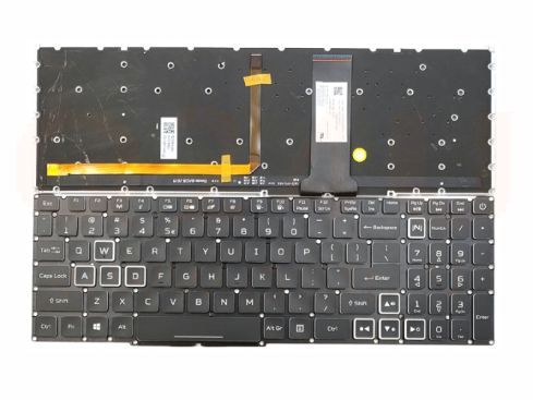 Acer Nitro 5 AN515-45 PH315-52 toetsenbord US - NKI1513177 - zwart met licht