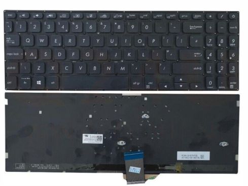 Asus S5300 Y5100 X530 VivoBook S15 K530 series US toetsenbord - met licht - zwart