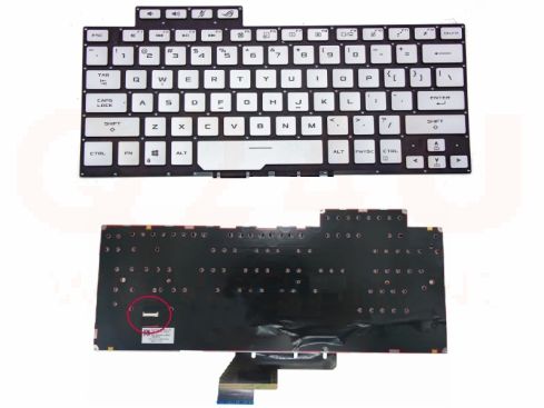 Asus Rog Zephyrus GU502 series laptop toetsenbord, zilver met licht (model 2)