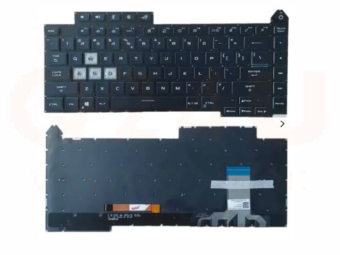 Asus ROG STRIX G15 series laptop toetsenbord - zwart- met RGB licht