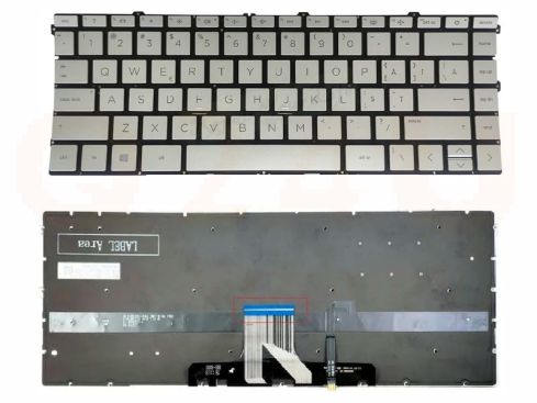 HP Pavilion x360 14-DW 14-DY 14-DV series laptop toetsenbord - zilver