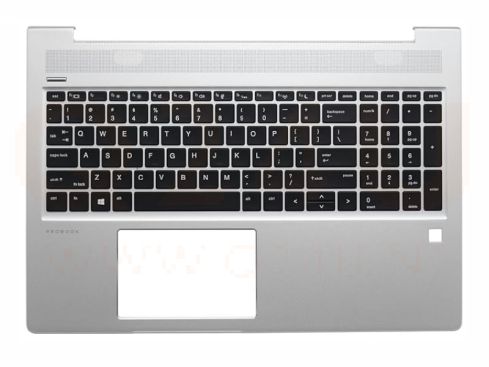 HP ProBook 450 G6 450 G7 455 G6 455 G7 top case US toetsenbord - zilver - L45090-001 - gebruikt