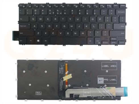 Dell Latitude 3400 3310 3390 US toetsenbord - zwart - met licht