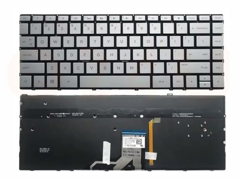 Hp Spectre X360 13-AC 13- AG 13-AD 13-W US qwerty toetsenbord - zilver - licht