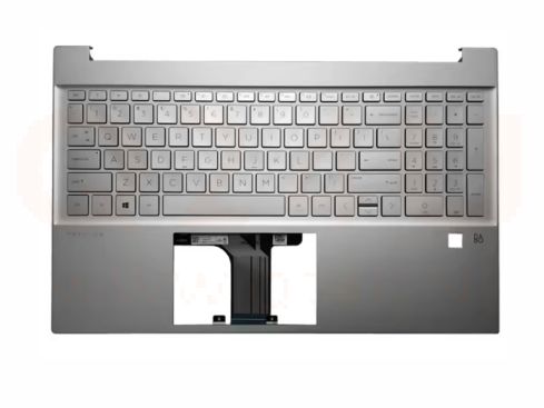HP Pavilion 15-EH 15-EG 15Z-EH US toewtsenbord top case - zilver SD en FP gat