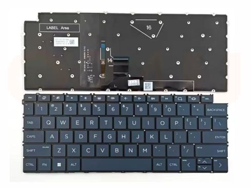 HP Spectre x360 14-EU series US toetsenbord - zwart - met licht