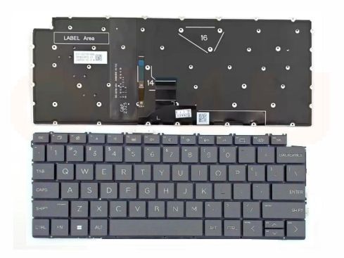 HP Spectre x360 14-EU series US toetsenbord - grijs - met licht