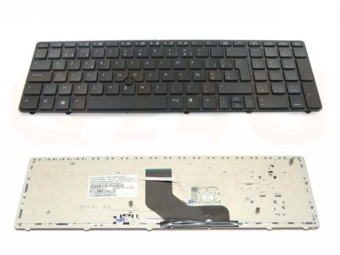HP EliteBook 8560p ProBook 6570b series laptop toetsenbord, BE AZERTY - zwart - zwart frame