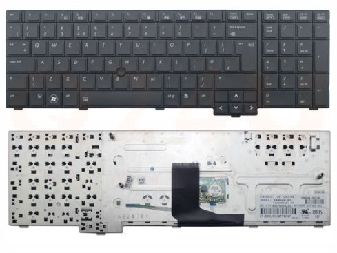 HP Elitebook 8740w series laptop toetsenbord, UK - zwart - met pointer