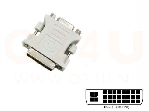 DVI-D dual link - VGA adapter, 24 + 5 pin